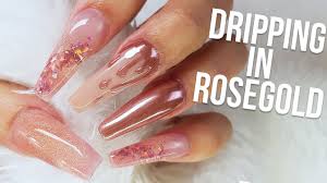 Dripping In Rose Gold Chrome Nail Design Ballerina Coffin Shapes Youtube A visual guide to nails' cover tech contest.