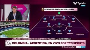 Aquí la transmisión en vivo del partido. La Formacion De La Seleccion Argentina Contra Colombia Tyc Sports
