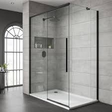 4 slide shims into the space between the 2x4 block and door. Jaquar Black Shower Enclosure Clear Glass Sliding Buy Online At Bathroom City