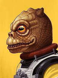 Star Wars Bossk By Mike Mitchell Star Wars Poster Star Wars Illustration Star Wars Art