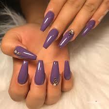 The nails are pale pink with white tips but there is an accent nail full of colorful rhinestones. 20 Gorgeous Dark Purple Nails To Inspire Your Next Mani Inspired Beauty