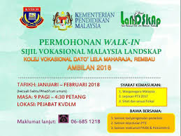 Kolej vokasional dato' lela maharaja. Unit Landskap Kolej Vokasional Dato Lela Maharaja Permohonan Kemasukan Ke Program Sijil Vokasional Malaysia Landskap