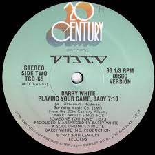 Barry White Playing Your Game Baby It S Ecstacy When You Lay Down Next To Me 20th Century Records Vinyl Records Specialists London Soho Vinyl Music Records Phonica Records Latest Releases