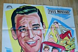 Yves Montand Nicole Berger May 1, 1958 Original Poster