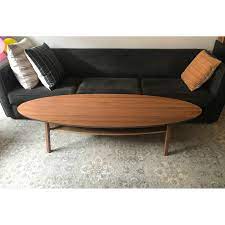 The table surface in walnut veneer and legs in solid walnut give a warm, natural feeling to your room. Ikea Stockholm Oval Coffee Table In Walnut Veneer Aptdeco Ikea Stockholm Coffee Table Oval Coffee Tables