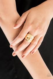 The over achiever rose gold ring paparazzi. Sunset Groove Paparazzi Gold Hammered Band Ring Sugar Bee Bling Paparazzi Jewelry And Accessories