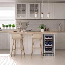 Our single and dual zone wine coolers can be used for entertaining indoors or outside in your outdoor kitchen. 29 Bottle Dual Zone Built In Wine Cooler Newair Cantina Fridge