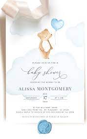 Balu Bear Baby Boy Shower Invitation Templates Bear Baby Shower Invite Printable Baby Shower Invite Bear Party Invitations Download Baby Bear Baby Shower Baby Shower Invitations Baby Shower Invitations For Boys