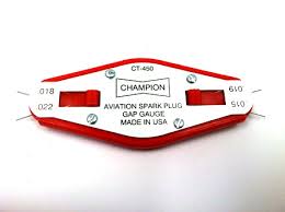 ct450 champion aviation spark plug gapping gauge from