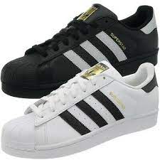 Der superstar ist bei den großen seit 1971 fester bestandteil jeder neuen adidas originals kollektion! Adidas Superstar Weiss Oder Schwarz Herren Leder Low Top Sneakers Kult Schuhe Neu Ebay