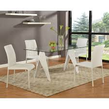 The Florence Dining Table And Chairs Will Bring A Fresh And Captivating Look To Any Contempora White Glass Dining Table Dining Table Contemporary Dining Table