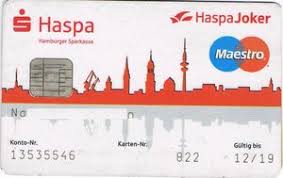Bank Card Haspa Joker Maestro Haspa Hamburger Sparkasse Germany Federal Republic Col De Ms 0150 03