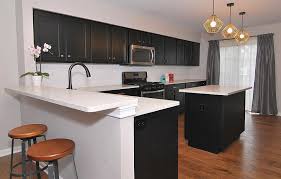 small kitchen look good with black cabinets