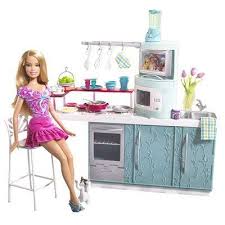 Barbie Kitchen Doll Kitchen Gift Set By Mattel 50 00 All Furniture Sets Barbie Doll House Barbie Kitchen Barbie Toys