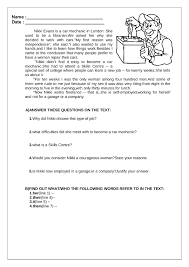 The text about the greeks definition of what climate is should be read and discussed. Jobs Reading Comprehension My English Printable Worksheets