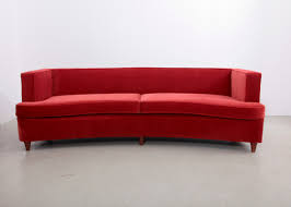 Each mid century curved sofa for sale was constructed with extraordinary care, often using fabric, wood and metal. Curved Edward Wormley Sofa For Dunbar