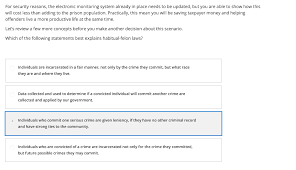 Solved When Applying Recidivistic Potential While About The Chegg Com