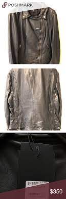 Muubaa Sabik Leather Biker Jacket Fitted Leather Biker Jacket Featuring Asymmetric Zip Opening With Leather Puller St Biker Jacket Leather Biker Jacket Leather