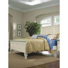 Ashby Patina White Finish W Contrasting Fired Nickel Hardware King Panel Bed Solid Wood Bedroom Furniture Wood Bedroom Furniture Bedroom Panel