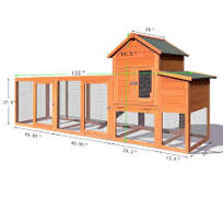 122” Large Solid Wood Chicken Coop, Outdoor Chicken Coop ...