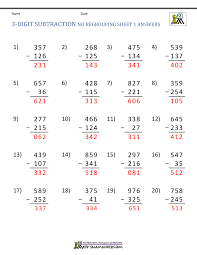 In addition to worksheets, you can download and print math card games and learning center task cards. 3 Digit Subtraction Worksheets
