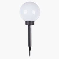 Lampa solara cu led pentru curte sau gradina, 4.7x4.7x31 cm, argintiu. DescoperÄ LÄmpi Solare Pentru GrÄdinÄ Jysk Ro