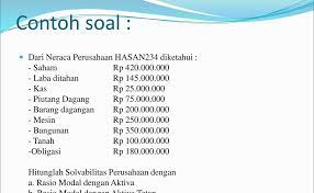 Dari data laporan keuangannya diketahui bahwa total aset lancar bbri adalah sebesar rp12.023.887.653.311, sedangkan utang. Contoh Soal Rasio Solvabilitas Cara Golden