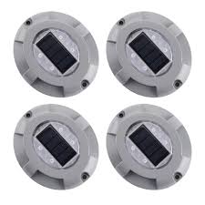 Grootste aanbod solarlampen in de benelux. Solar Deck Lights 4 Led Einfahrt Licht Aluminium Real De