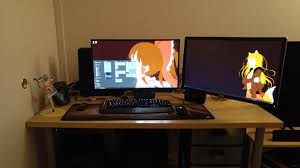 A computer desk that can support a dual or multiple monitor setup is essential for productivity and gaming. Dual Monitor Setup On Desk Novocom Top