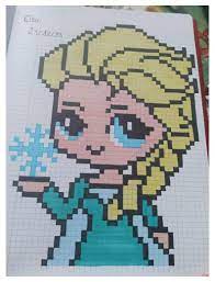 elsa simple pixel art templates simplepixelarttemplates de la reine des neiges en easy coloriage amy rose