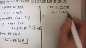 How To Convert Meter To Feet M To Ft And Feet To Meter Ft To M