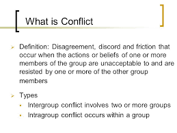 Conflict Conflict Chapter 12 What Is Conflict Definition Disagreement Discord And Friction That Occur When The Actions Or Beliefs Of One Or More Ppt Download