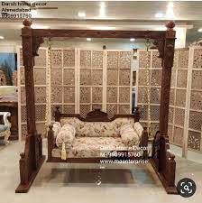 Charming wooden swings, designed by veronica martinez, bring beautiful shapes and green leaves patterns into modern homes, offering playful seating design for outdoor home decor. New Wooden Swing Design Darsh Home Decor Ma Enterprise Facebook