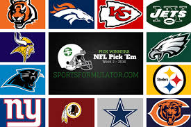 Week 3 games titans at jaguars falcons at colts ravens at chiefs bengals at bills broncos at packers lions at eagles dolphins at cowboys jets at patriots raiders at vikings panthers at cardinals giants at. Nfl Pick Em Ats Week 3 Sportsformulator