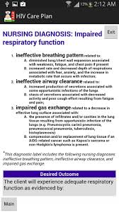 Home nursing care plans nursing diagnosis impaired gas exchange nursing care plan. Nurse Care Plan Hiv For Android Apk Download