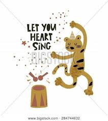 The background of the mod most likely takes place on the planet polus , a planet and map from among us, as the landscape consists of purple dirt and rocks, along with a gray building with a similar interior to that of the buildings on polus. Cute Tiger Dancing Vector Photo Free Trial Bigstock