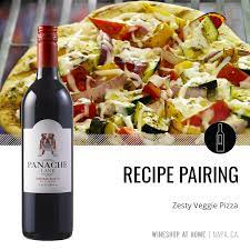 Zesty Veggie Pizza Wine Food Pairing Wine Recipes Red Blend Wine