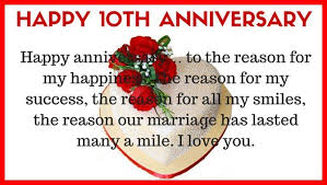 10th Wedding Anniversary Quotes For Husband From Wife Anniversary Quotes For Husband Anniversary Wishes Message Marriage Anniversary