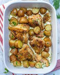 It only takes around 10 minutes to make up a big bowl. Easy Creamy Chicken Potato Bake Healthy Fitness Meals