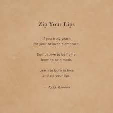 Zip Your Lips Rafyrohaan Poetic Quote Learning To Be Lips