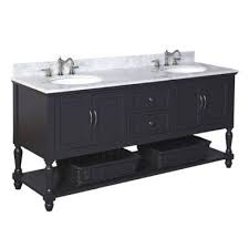 Kitchen Bath Collection Beverly 72 Double Bathroom Vanity Set Base Finish Charcoal Gray Top Finish Carrara Marble Kitchen Bath Collection Vanity Single Bathroom Vanity