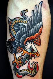 Traditional Eagle Tattoo Traditional Bear Tattoo Eagle Snake Tattoo