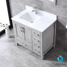 3.4 out of 5 stars 6. Jacques 36 Distressed Grey Single Vanity White Carrara Marble Top W Housetie