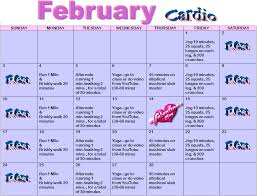 work out calendar for weight loss
