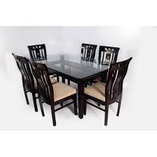 The modern dining room table comes in different shapes: Rectangular Table Top Wooden Frame Glass Table Top Modern Wooden Glass Dining Table Set Rs 23500 Set Id 21979300562