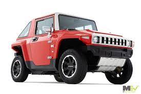 The Electric Mini Mev Hummer Hx In Flat Red Hummer Hummer Hx Electric Cars