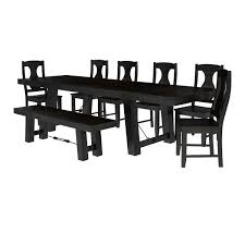 Reclaimed mixed barnwood and metal circle, industrial wooden farm style rustic kitchen, dining nook decor abwframes 5 out of 5 stars (5,738. Tirana Rustic Solid Wood Extension Dining Table 6 Chairs And Bench Set