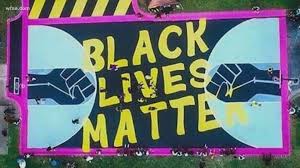 Black and green basketball court. Neighbors Transform Basketball Court Into Black Lives Matter Mural Wfaa Com