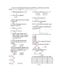 6th Grade Math Review Worksheet1