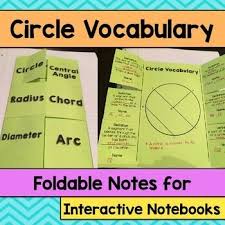 Circle Foldable Teaching Geometry Foldables Vocabulary Foldable
